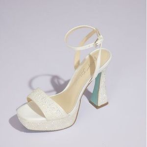 Betsey Johnson Platform Bridal Wedding Heels